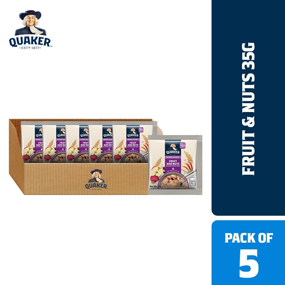 1 CASE Quaker Instant Oatmeal Fruit and Nuts (5 x 35g) 24 Packs