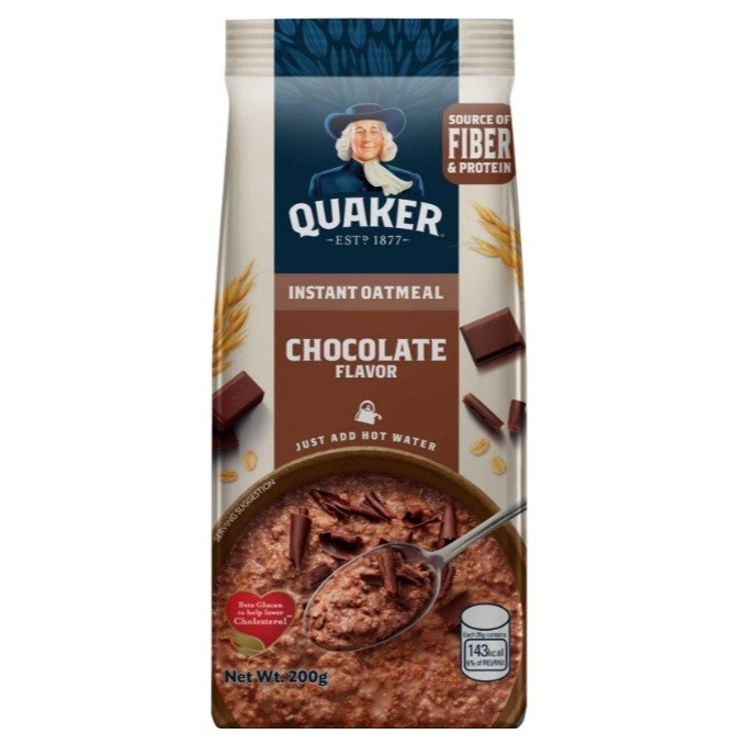 1 CASE Quaker Instant Oatmeal Chocolate Flavor (200g x 18pcs)