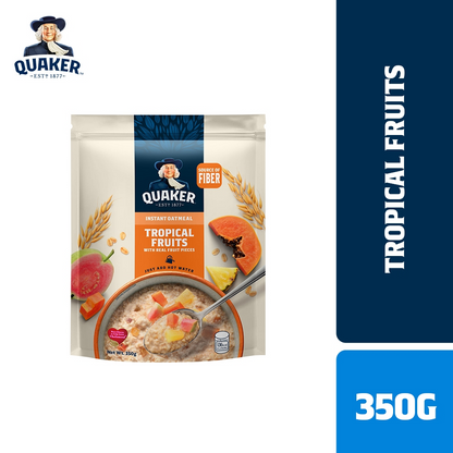1 CASE Quaker Instant Oatmeal Tropical Fruits with real fruit pieces (350g x 12pcs)