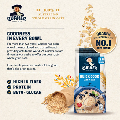 1 CASE - Quaker Quick Cook Oatmeal 800g x 12