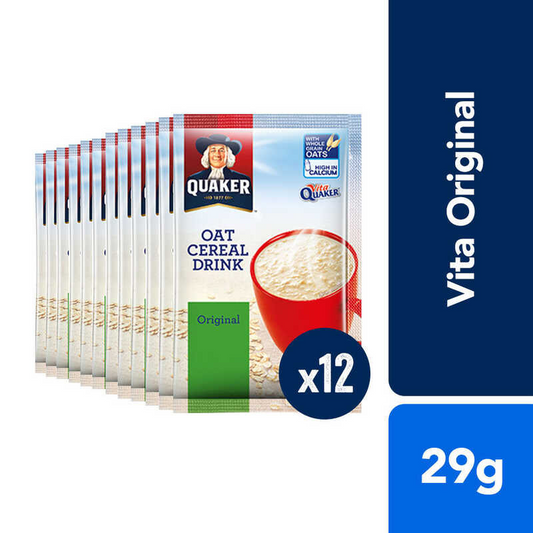 1 CASE Quaker Vita Cereal Drink Original (12 x 29g) 12 Boxes
