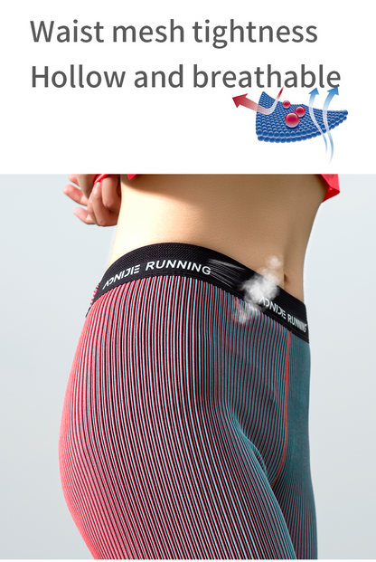 Aonijie FW5177 Women's Running Compression Shorts - RED LARGE
