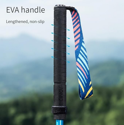 AONIJIE E4201 120cm Ultralight Collapsible Carbon Fiber Hiking Poles [2 PCS] - RAINBOW