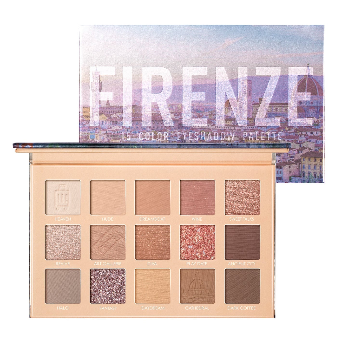 FOCALLURE FA100 Hi Firenze 15 Pan Eyeshadow Palette [ "Go travel" #8 ]