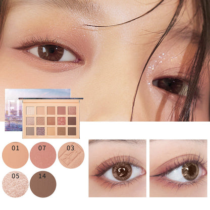 FOCALLURE FA100 Hi Firenze 15 Pan Eyeshadow Palette [ "Go travel" #8 ]