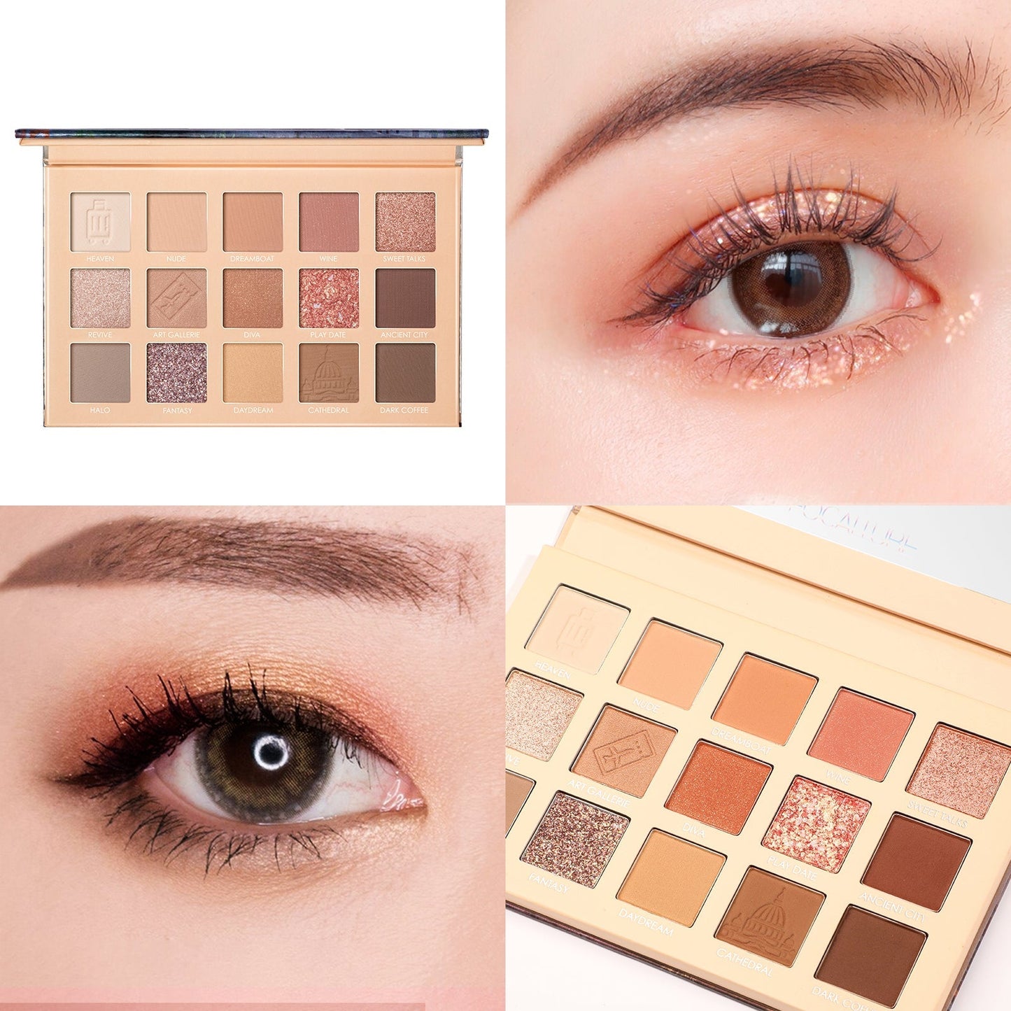 FOCALLURE FA100 Hi Firenze 15 Pan Eyeshadow Palette [ "Go travel" #8 ]