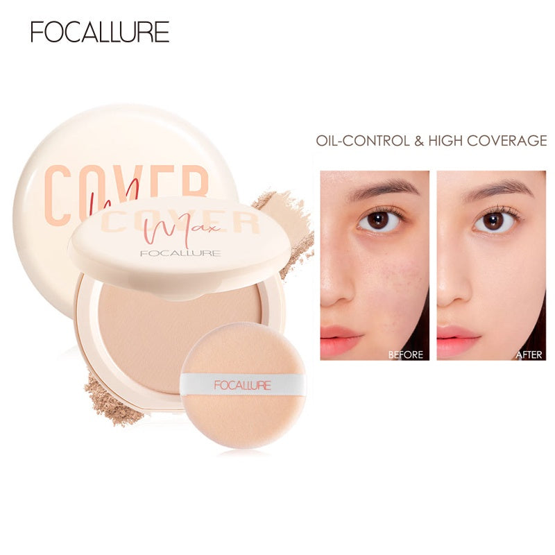 FOCALLURE Covermax Two Way Cake Powder Foundation
