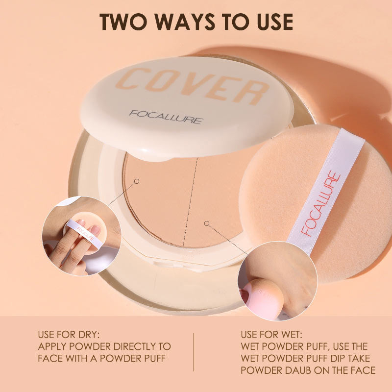 FOCALLURE Covermax Two Way Cake Powder Foundation