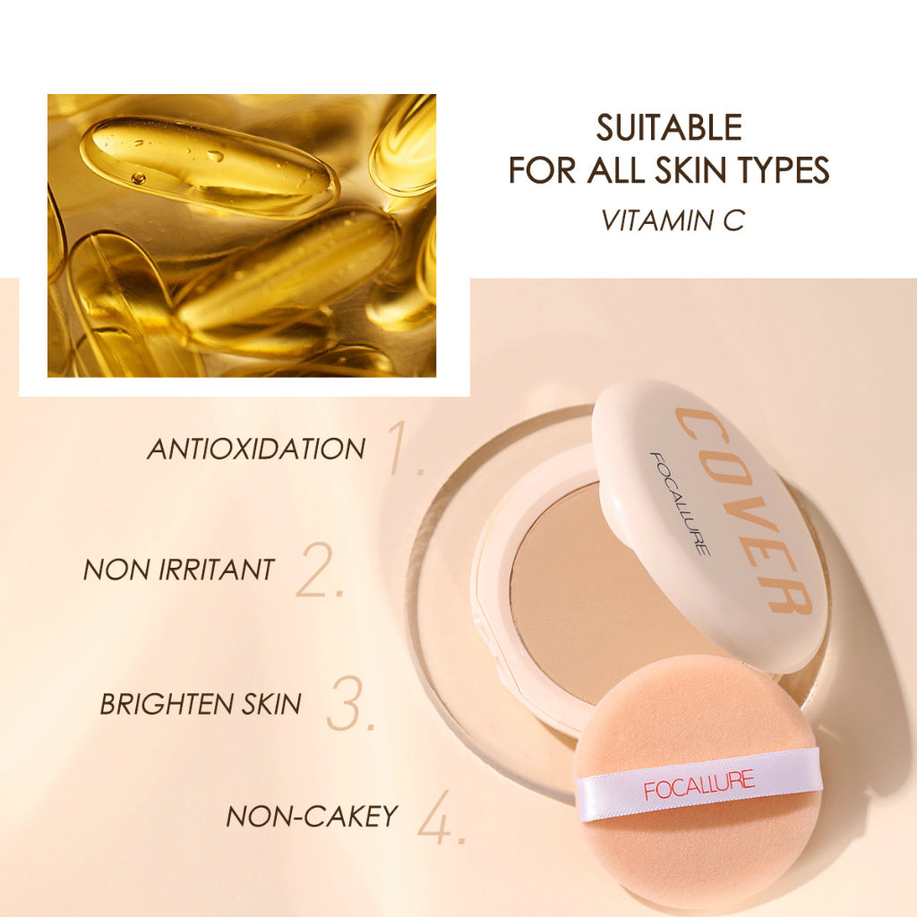 FOCALLURE Covermax Two Way Cake Powder Foundation
