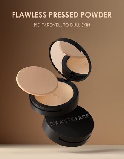 FOCALLURE Waterproof Flawless Pressed Powder  [ Longlasting base Makeup ]