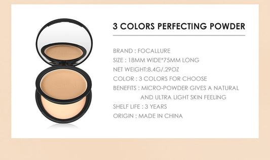 FOCALLURE Waterproof Flawless Pressed Powder  [ Longlasting base Makeup ]