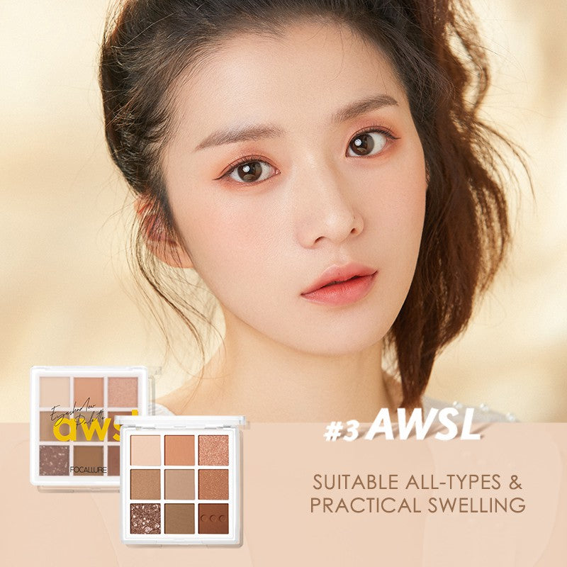 FOCALLURE New 9 Colors Eye shadow Palette