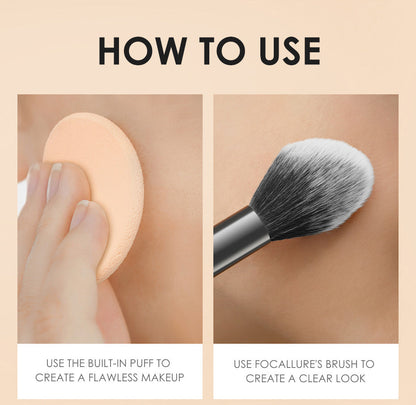 FOCALLURE Waterproof Flawless Pressed Powder  [ Longlasting base Makeup ]