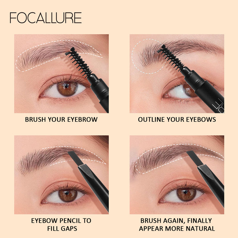 FOCALLURE Automatic Eyebrow Pencil [ Smudge proof, Fade proof and Waterproof ]