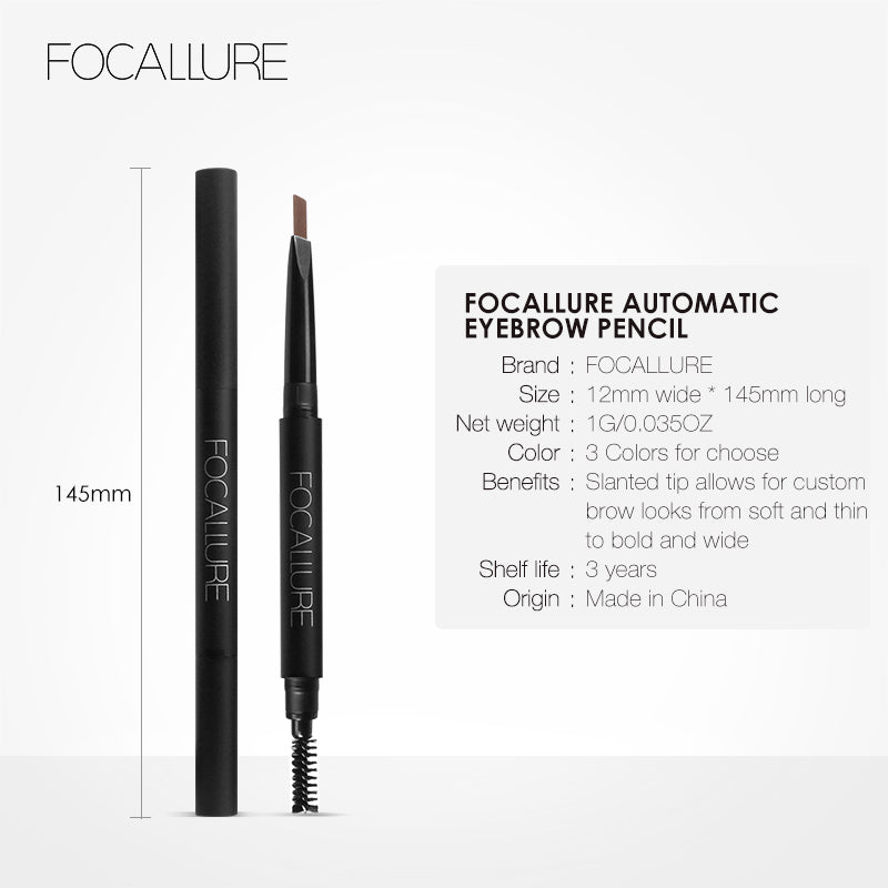 FOCALLURE Automatic Eyebrow Pencil [ Smudge proof, Fade proof and Waterproof ]