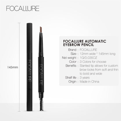 FOCALLURE Automatic Eyebrow Pencil [ Smudge proof, Fade proof and Waterproof ]