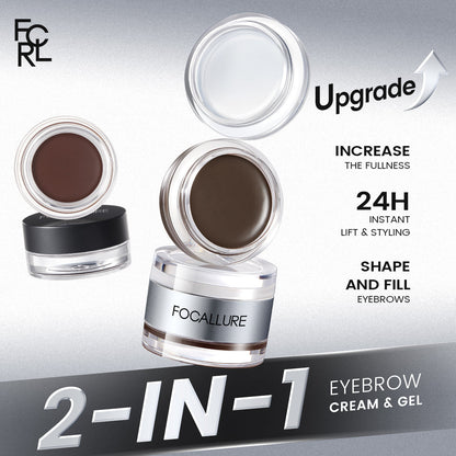 FOCALLURE Multi Pro Duo Eyebrow Cream + Gel [ Quick dry and Waterproof ]