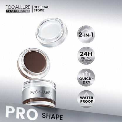 FOCALLURE Multi Pro Duo Eyebrow Cream + Gel [ Quick dry and Waterproof ]