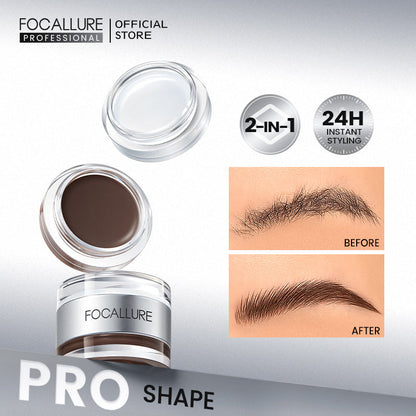 FOCALLURE Multi Pro Duo Eyebrow Cream + Gel [ Quick dry and Waterproof ]