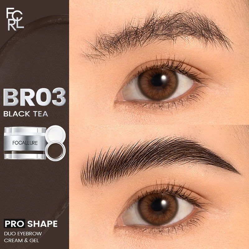 FOCALLURE Multi Pro Duo Eyebrow Cream + Gel [ Quick dry and Waterproof ]