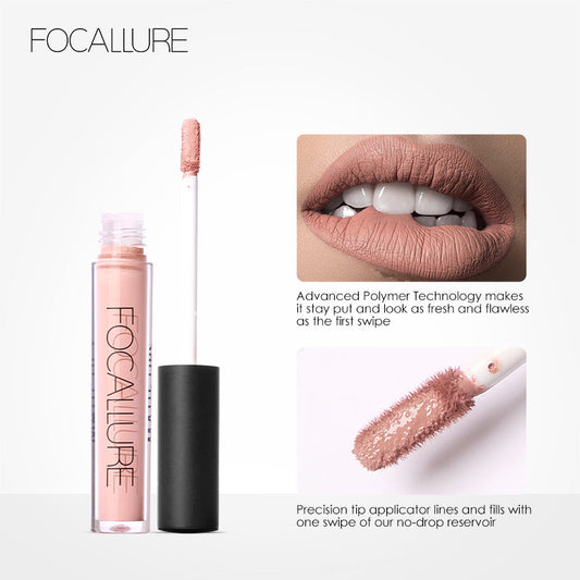 FOCALLURE Ultra Matte Waterproof Liquid Lipstick  [ Long wearing, Smudge proof and Waterproof ]