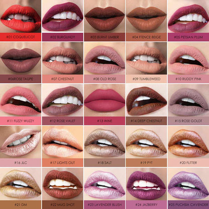 FOCALLURE Ultra Matte Waterproof Liquid Lipstick  [ Long wearing, Smudge proof and Waterproof ]
