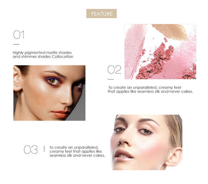FOCALLURE 3 Color Blusher & Highlighter Palette [ Water and Smudge Proof ]