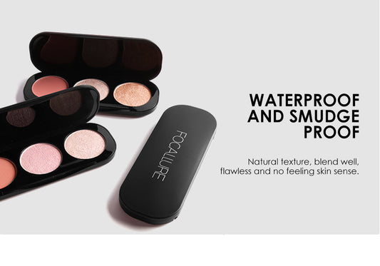 FOCALLURE 3 Color Blusher & Highlighter Palette [ Water and Smudge Proof ]