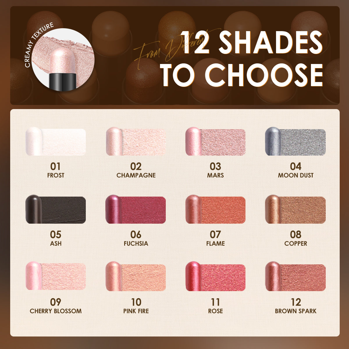 FOCALLURE Longwear Eyeshadow pencil & Liner Combination