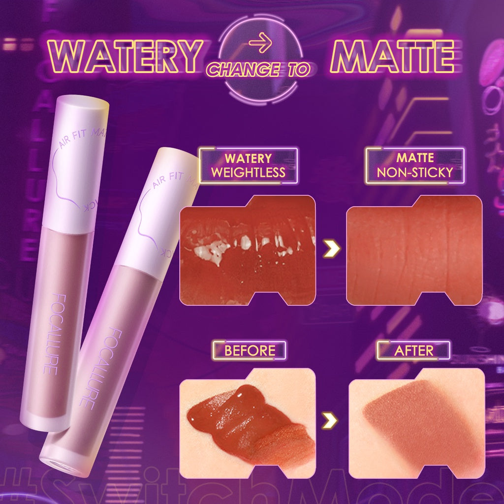 FOCALLURE Switch Mode Airy Matte Lip Tint [ Long-Lasting Transfer-Proof ]