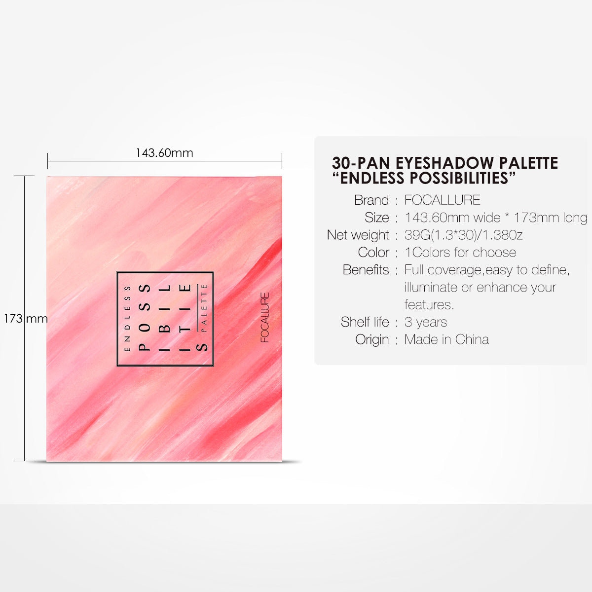 FOCALLURE FA82 30-Pan Eyeshadow Palette  [ "Endless Possibilites" Collection #C30 ]