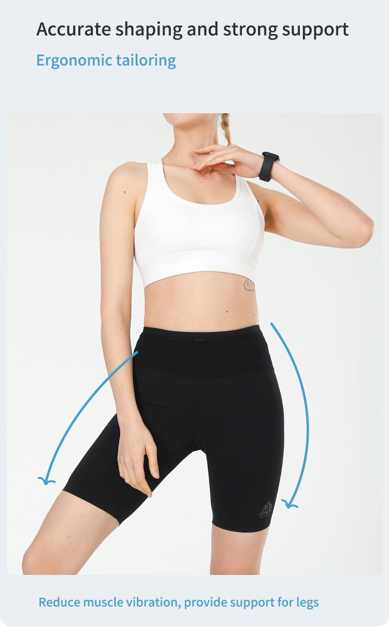 Aonijie FW5149 Women's Running Compression Shorts - BLACK