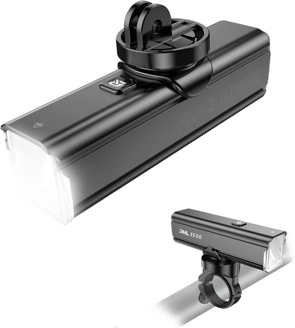 ROCKBROS 1500 Lumens BICYCLE FRONT LIGHT [Rechargeable]