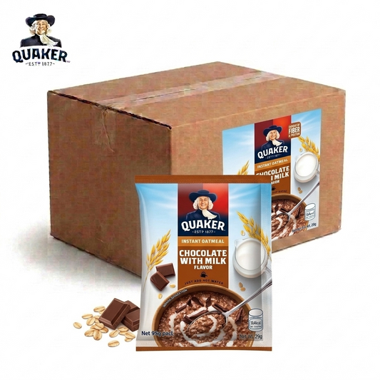 1 CASE Quaker Instant Oatmeal Chocolate with Milk (40g x 12) 12 Boxes
