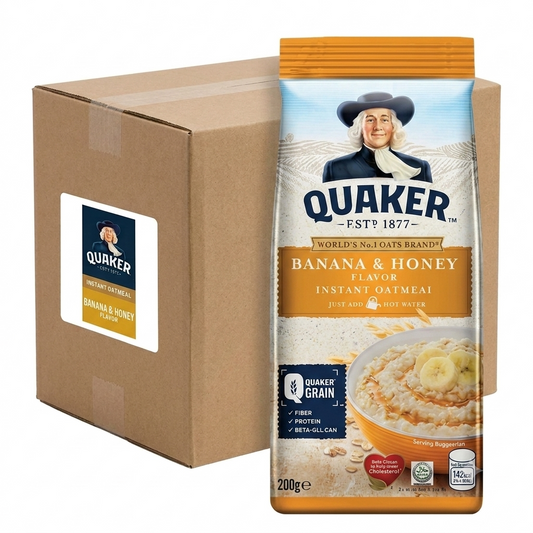 1 CASE - Quaker Banana & Honey Flavored Oats 200g x 18