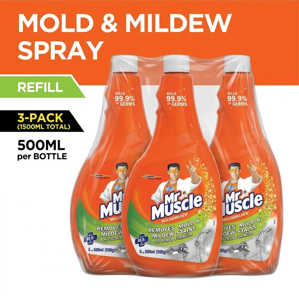 Mr Muscle Mold and Mildew Refill 500ml [ PACK of 3 ]