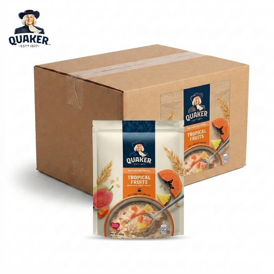 1 CASE Quaker Instant Oatmeal Tropical Fruits with real fruit pieces (350g x 12pcs)
