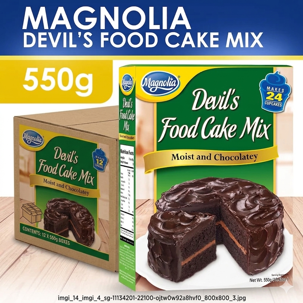 1 CASE MAGNOLIA Devil's Food Cake Mix (550G x 24pcs)