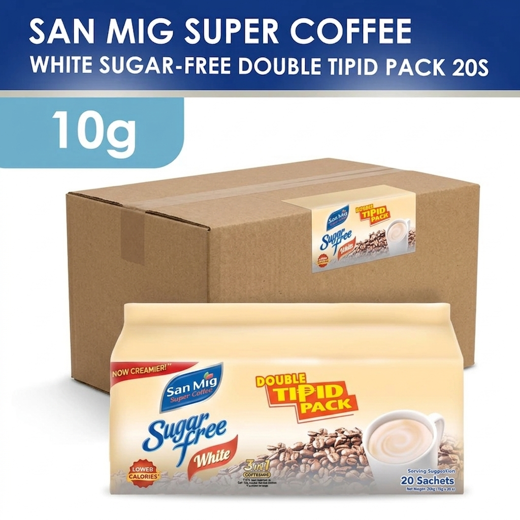 1 CASE SAN MIG Super Coffee White SF Tipid pack (15 PACKS of 10g x 20sachet)