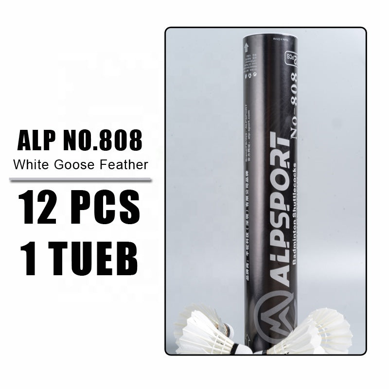 ALPSPORT SY808 - ALP 808 Tube Shuttlecocks [White Goose Feather] 76-77 - 12PCS