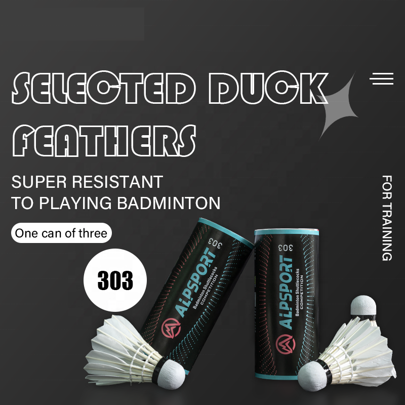 ALPSPORT 303 Badminton Balls [Tube Goose Feather] - 3PCS
