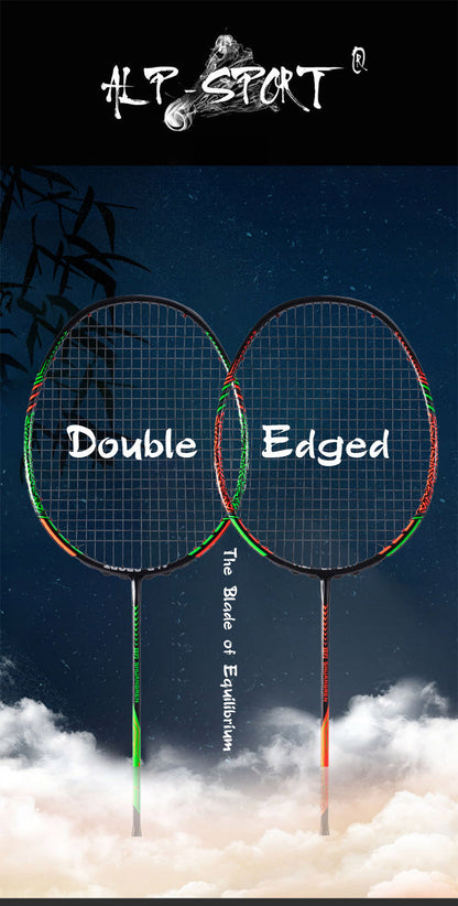 ALPSPORT SR - ALP SR Double-Edged Badminton Racket 9U/G5  [100% Full Carbon Fiber] - 1PC