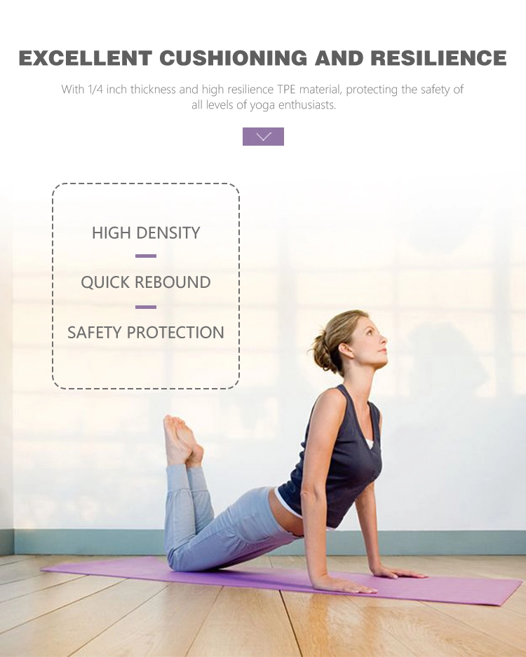 TOPKO TPE Dual Color Pilates Yoga Mat - BLUE