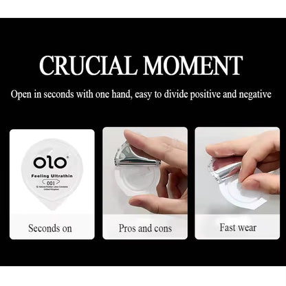 OLO 001 DELAY DRAGON CONDOM (10 PCS) - Round Packaging