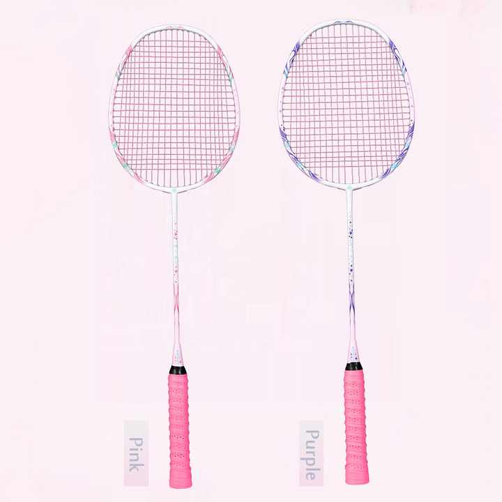 ALP SPORT TXCF 1pc 4U BADMINTON RACKET - ALP Cherry Carbon Fiber Pink & Purple Goddess Model