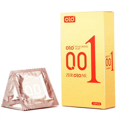 OLO 0.01 ULTRATHIN CONDOMS (10PCS) - Square Packaging