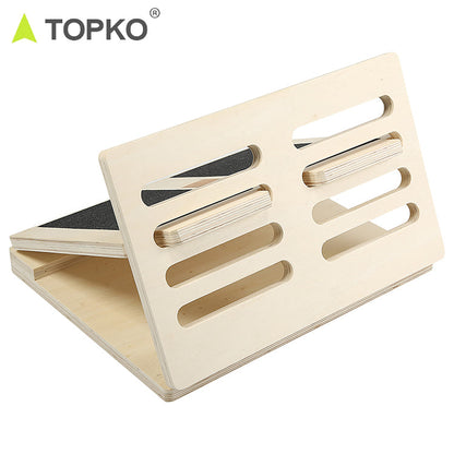 TOPKO Wooden Slant Board [Non-Slip Top Surface]