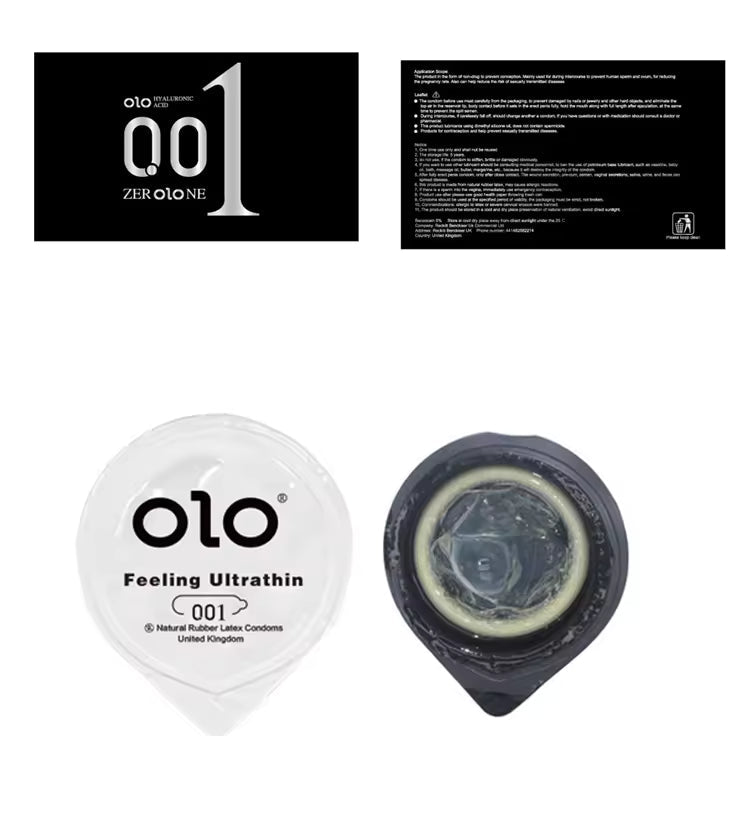 OLO 001 DELAY DRAGON CONDOM (10 PCS) - Round Packaging
