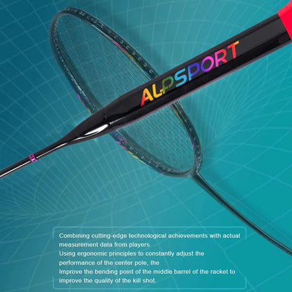 ALPSPORT ALP BBQ2.0 8U Badminton Racket 24-30Lbs [Super Light Titanium Alloy 100% Full Carbon Fiber] - 1PC