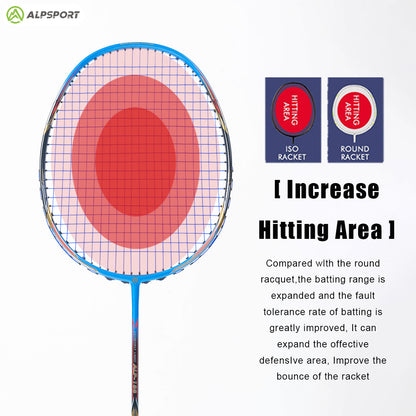ALPSPORT AIR - ALP AIR Badminton Racket 10U G5 Superlight 52g 28-35lbs [Carbon Fiber] - 1PC